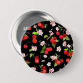 Kersenpatroon 2 ronde button 7,6 cm (Voorkant /achterkant)