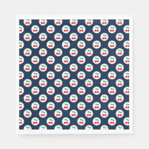 Kersenpatroon – Retro Fruit Cadeau & Decoratie Servet