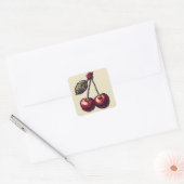 Kersenpixels Vierkante Sticker (Envelop)