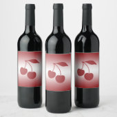 Kersenrood tot wit verloop wijn etiket (Flessen)
