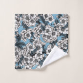 Kersensbloesem in wit en blauw bad handdoek (Wasdoekje)