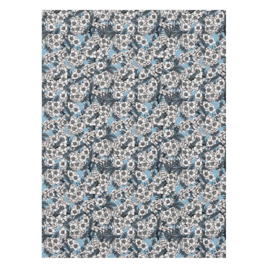 Kersensbloesem in wit en blauw tafelkleed (Voorkant)