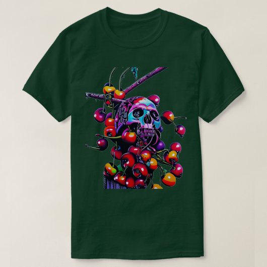 Kersenschedel T-shirt (Design voorkant)