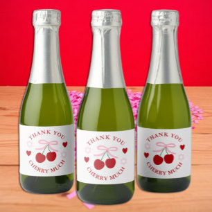 Kersensuiker Bruiloft Feest Sparkling Wijnetiket