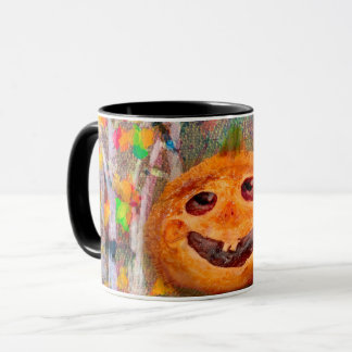 Kersentaart met een pompoenschil Halloween Mok