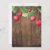 Kersenthema verjaardagsfeestje kaart (Achterkant)