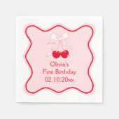 Kersenverjaardagsfeestje Servet (Voorkant)