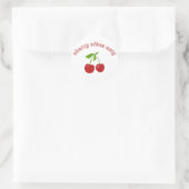 kersenvibes ronde sticker (Tas)