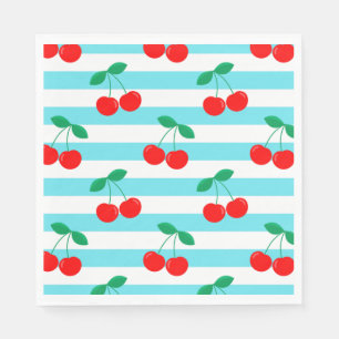 Kersestreeppatroon – Retro Fruit Cadeau & Decorati Servet