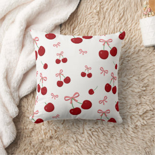 Kersrode lint naadloos patroon Cute Fruit Desi Kussen