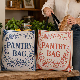 "KERSROOD" BROODTAS | CHINOISERIE TOTE DRAAGTAS