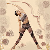 Kersrood, roze marmer leggings