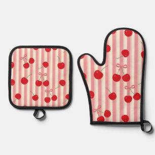 Kerssenlint Streep Ovenwant & Pannenlap Set