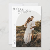 Kerst 1 foto Boog waterverf botanisch Holida Feestdagenkaart (Voorkant)