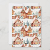 Kerst 1 Foto Gingerbread Pattern Vakantie Kaart (Achterkant)