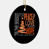 Kerst 1 van de baarmoederhalskanker keramisch ornament (Rechts)