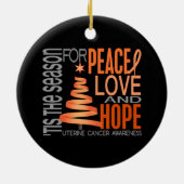 Kerst 1 van de baarmoederhalskanker keramisch ornament (Achterkant)