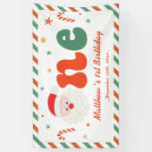 Kerst 1e verjaardag Party Boy Spandoek (Verticaal)