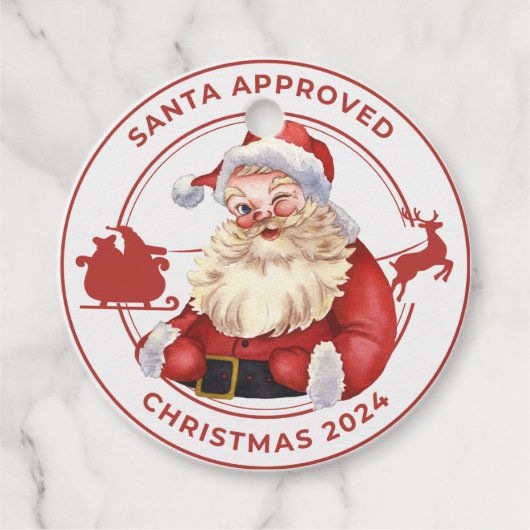 Kerst 2024 - Santa Approved Gift Label (Voorkant)
