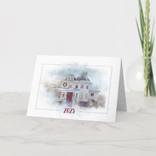 Kerst 2024 Victoriaans Huis Kaart