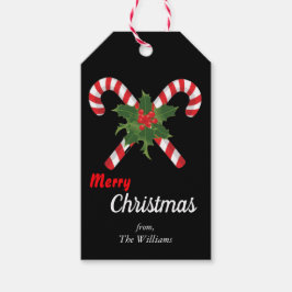 kerst 2025 snoepriet zoet rood wit - Groen Cadeaulabel