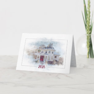 Kerst 2025 Victoriaans Huis Kaart
