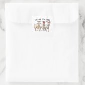 kerst 2026, vierkante sticker (Tas)
