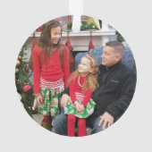 Kerst 2 Foto Kinder & Familie Gift Clear - Tree Ornament (achterkant)
