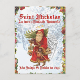Kerst 4 Sint Nicolaas Feestdagenkaart