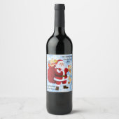 Kerst 6 grote cadeau labels Voeg naam & tekst toe Wijn Etiket (Voorkant)