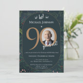 Kerst 90ste verjaardag kaart (Staand voorkant)