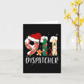 Kerst 911 Dispatcher Kaart (Gele Bloem)
