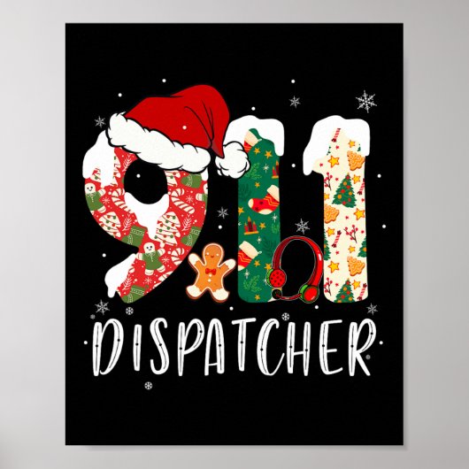 Kerst 911 Dispatcher Poster (Voorkant)