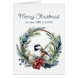 Kerst aan de One I Love Chickadee Vogelkrans