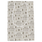 Kerst aangepaste familienaam medium cadeauzakje (Voorkant)