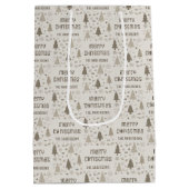 Kerst aangepaste familienaam medium cadeauzakje (Achterkant)