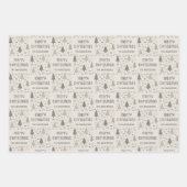 Kerst aangepaste foto familienaam inpakpapier vel (Voorkant)