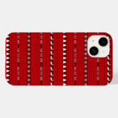 Kerst Aangepaste Tekst Rood Wit Gebreide Trui Case-Mate iPhone Case (Achterkant (horizontaal))