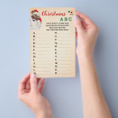 Kerst ABC  Santa Game Kaart (Hand)