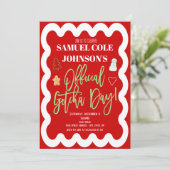 Kerst Adoptie Feest Uitnodiging (Staand voorkant)