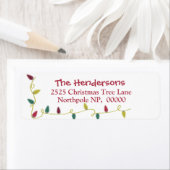 Kerst Adresetiketten met Kerstverlichting Etiket (Insitu)