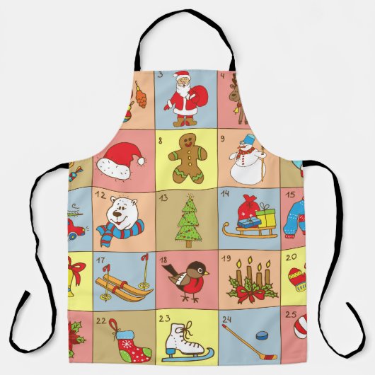 Kerst Advent: Doodle Element Collectie Schort (Voorkant)