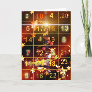 Kerst Advent-kalender Feestdagen Kaart