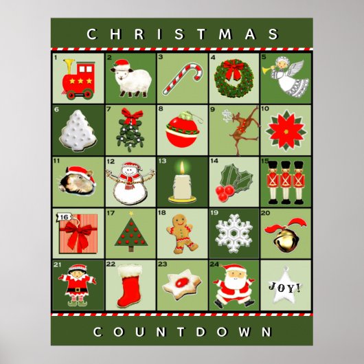 Kerst Adventkalender Poster (Voorkant)