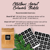Kerst adventskalender Stickers