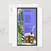 Kerst afbeelding met gedicht feestdagenkaart (Voorkant / Achterkant)