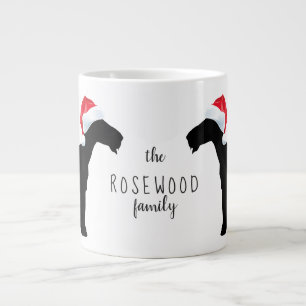 Kerst Airedale Terrier Honden Santa Hoed Monogram Extra Grote Beker