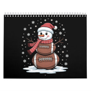 Kerst Amerikaans Football Sneeuwman Xmas Sport Kalender