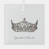 Kerst Amerikaanse Pageant Crown Glass Glas Ornament (Voorkant)