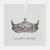 Kerst Amerikaanse Pageant Crown Glass Glas Ornament (Achterkant)